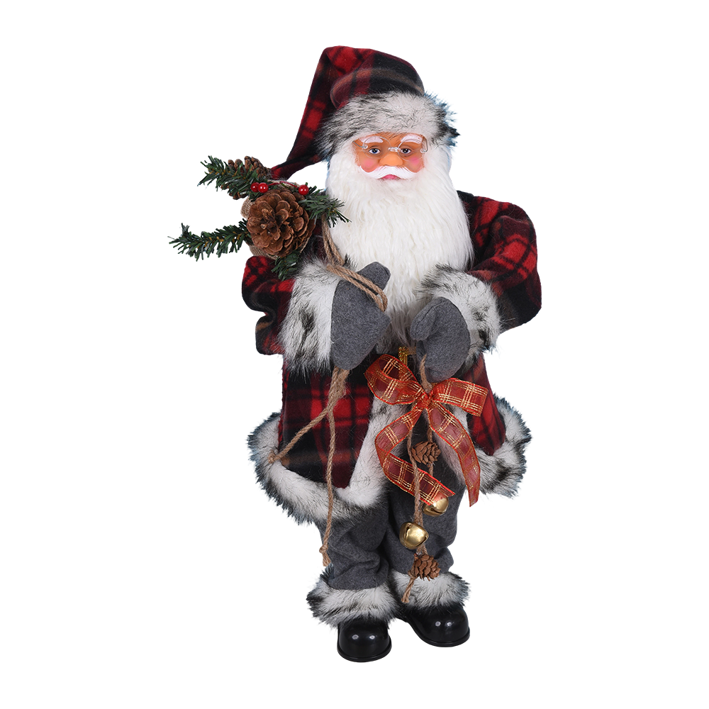 Rustic-Style Santa Claus Figurine